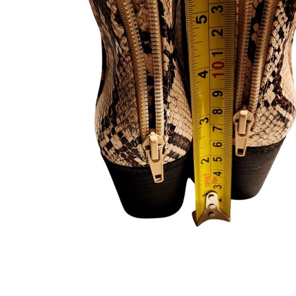 Style & Co. Mykenna Snake Print Ankle Booties Western Cowgirl Zip Closure Sz. 7. - Picture 10 of 10